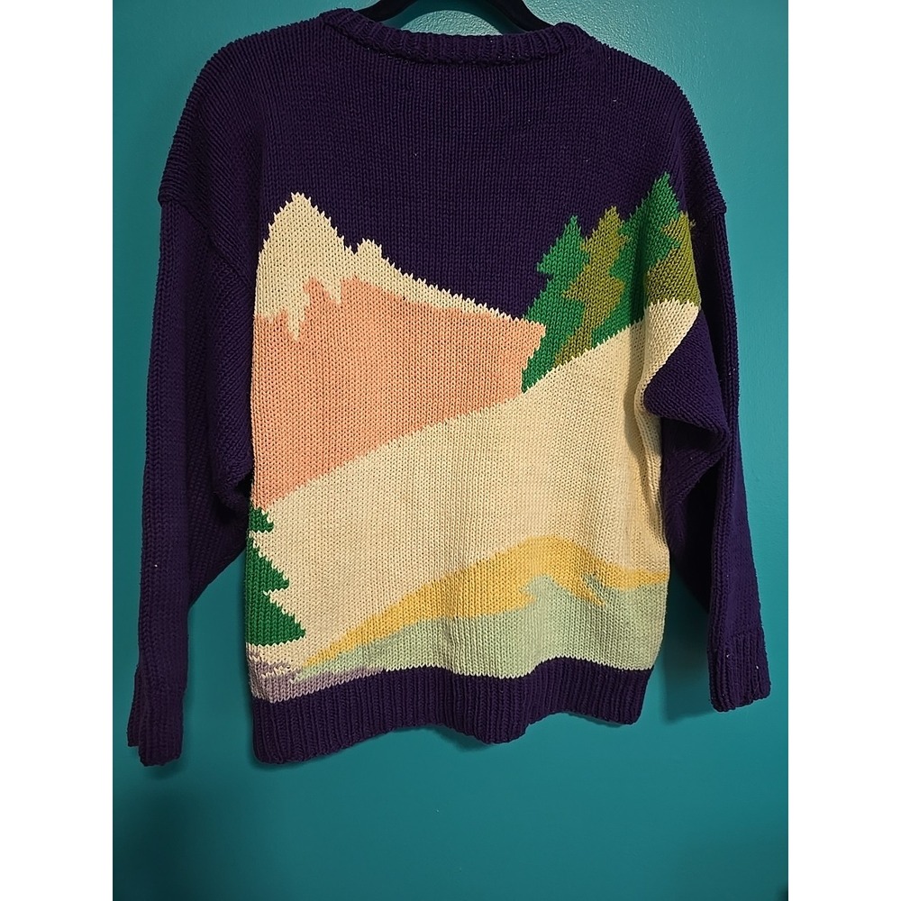 Vtg Isabella Raquel 3d Kid Skiing Winter Snow Handmade Peru Sweater 100% Cotton - Picture 8 of 9